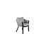 Gartenstuhl Virya Schwarz – Komfortabler Gartenstuhl aus Polyester und Aluminium, 60 × 63 × 73 cm, wetterfest