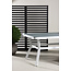 Gartentisch Virya Weiß – Großer Outdoor-Tisch aus Mattglas und weißem Aluminium, 100 × 200 × 74 cm, wetterfest