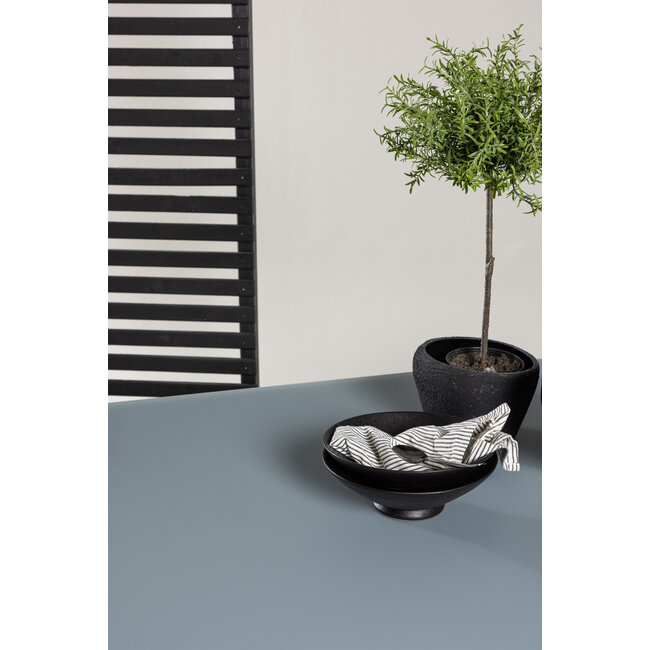 Gartentisch Virya Weiß – Großer Outdoor-Tisch aus Mattglas und weißem Aluminium, 100 × 200 × 74 cm, wetterfest