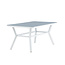 Gartentisch Virya Grau – Eleganter Outdoor-Tisch aus Mattglas und Aluminium, 90 × 160 × 74 cm, wetterfest