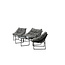 Lounge-Set Tina Schwarz – Moderne Outdoor-Lounge aus Rattan und Stahl, 117 × 70 × 75 cm, wetterfest