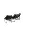 Lounge-Set Tina Schwarz – Moderne Outdoor-Lounge aus Rattan und Stahl, 117 × 70 × 75 cm, wetterfest