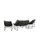 Lounge-Set Tina Schwarz – Moderne Outdoor-Lounge aus Rattan und Stahl, 117 × 70 × 75 cm, wetterfest