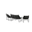 Lounge-Set Tina Schwarz – Moderne Outdoor-Lounge aus Rattan und Stahl, 117 × 70 × 75 cm, wetterfest