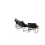 Lounge-Set Tina Schwarz – Moderne Outdoor-Lounge aus Rattan und Stahl, 117 × 70 × 75 cm, wetterfest