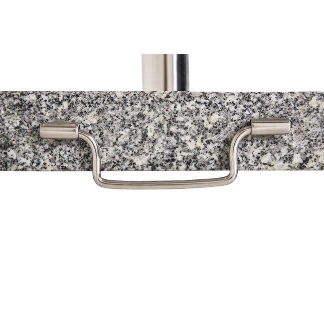 Runder Granit-Schirmständer 40 kg – Mobiler Luxus in Marmor-Optik