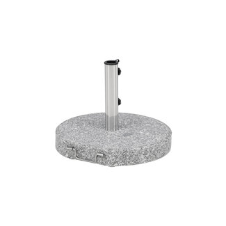 Venture Home Runder Granit-Schirmständer 40 kg – Mobiler Luxus in Marmor-Optik