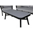 Lounge-Set Virya Schwarz – Moderne Outdoor-Lounge aus Aluminium und Glas, 150 × 77 × 72 cm, wetterfest