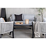 Lounge-Set Virya Schwarz – Moderne Outdoor-Lounge aus Aluminium und Glas, 150 × 77 × 72 cm, wetterfest
