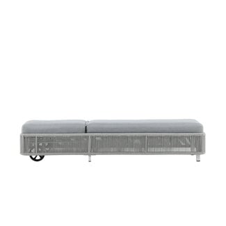 Venture Home Gartenliege Virya Grau – Seilgeflecht und Aluminium Sonnenliege