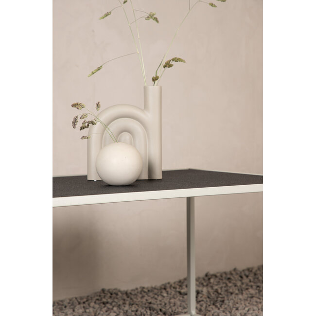 Gartentisch Siaton Grau – Robuster Outdoor-Couchtisch aus Stahl, 60 × 110 × 50 cm, wetterfest