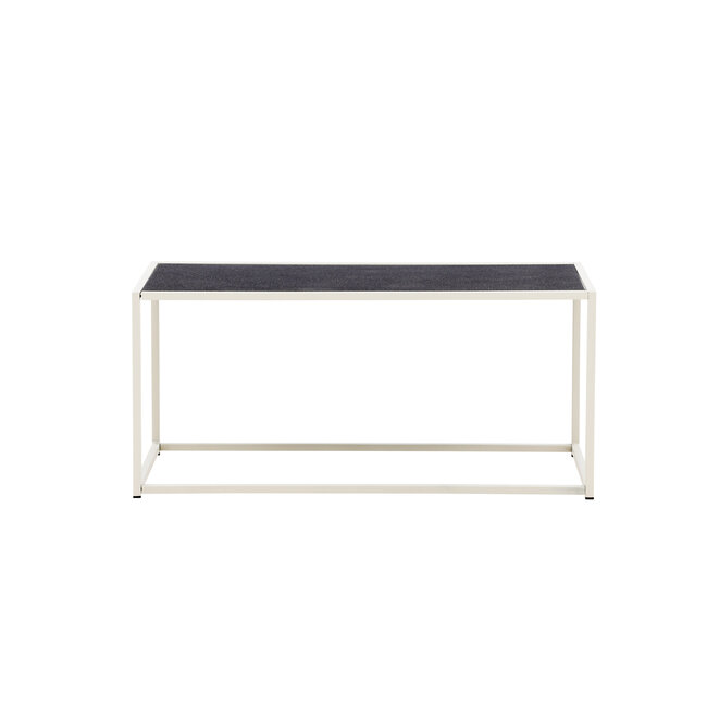 Gartentisch Siaton Grau – Robuster Outdoor-Couchtisch aus Stahl, 60 × 110 × 50 cm, wetterfest