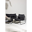 Lounge-Set Utah Schwarz – Moderne Outdoor-Lounge aus Polyester-Seilgeflecht und Stahl, 127 × 76 × 77 cm, wetterfest