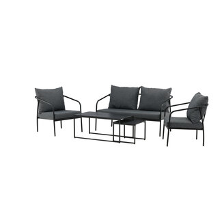 Venture Home Lounge-Set Sopot Schwarz – Moderne Outdoor-Lounge