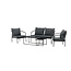 Lounge-Set Sopot Schwarz – Moderne Outdoor-Lounge