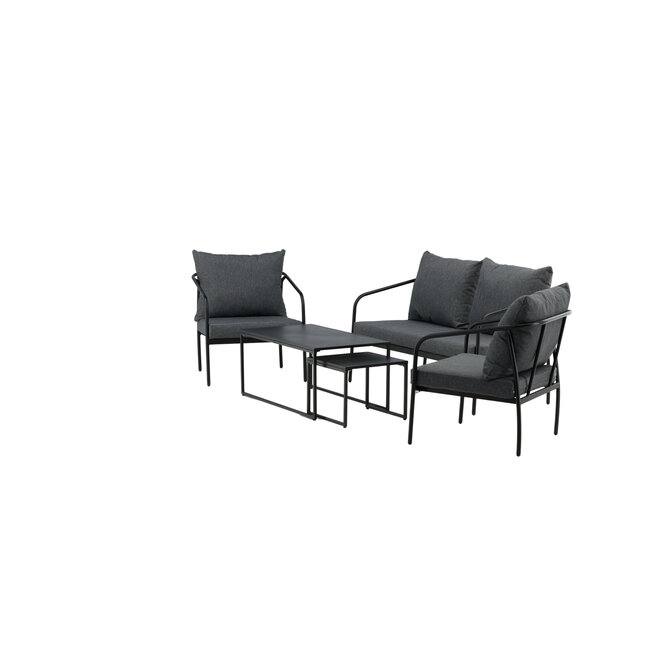 Lounge-Set Sopot Schwarz – Moderne Outdoor-Lounge