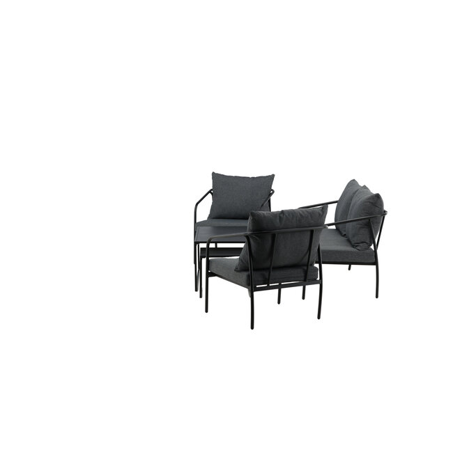 Lounge-Set Sopot Schwarz – Moderne Outdoor-Lounge