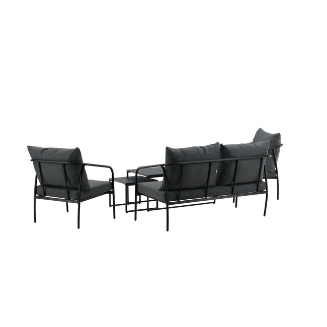 Lounge-Set Sopot Schwarz – Moderne Outdoor-Lounge