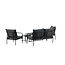 Lounge-Set Sopot Schwarz – Moderne Outdoor-Lounge