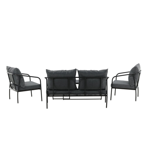 Lounge-Set Sopot Schwarz – Moderne Outdoor-Lounge