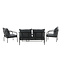 Lounge-Set Sopot Schwarz – Moderne Outdoor-Lounge