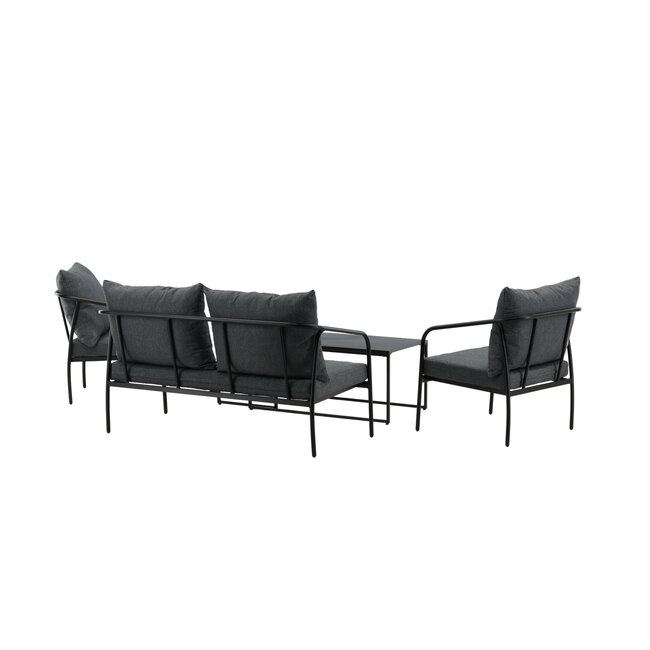 Lounge-Set Sopot Schwarz – Moderne Outdoor-Lounge
