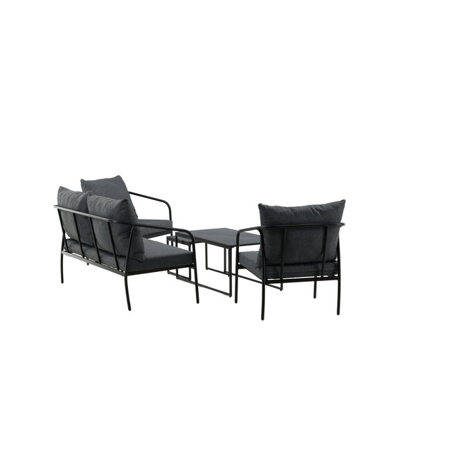 Lounge-Set Sopot Schwarz – Moderne Outdoor-Lounge