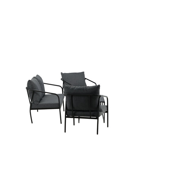 Lounge-Set Sopot Schwarz – Moderne Outdoor-Lounge