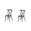 2er Set Gartenstuhl Tablas Dunkelgrau – Wetterfeste Aluminium-Gartenstühle, 48 × 48 × 88 cm, 2 Stück