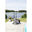 Gartenliege Vide Schwarz – Komfortable Outdoor-Sonnenliege aus Polyrattan und Schaumstoff, 95 × 196 cm, wetterfest