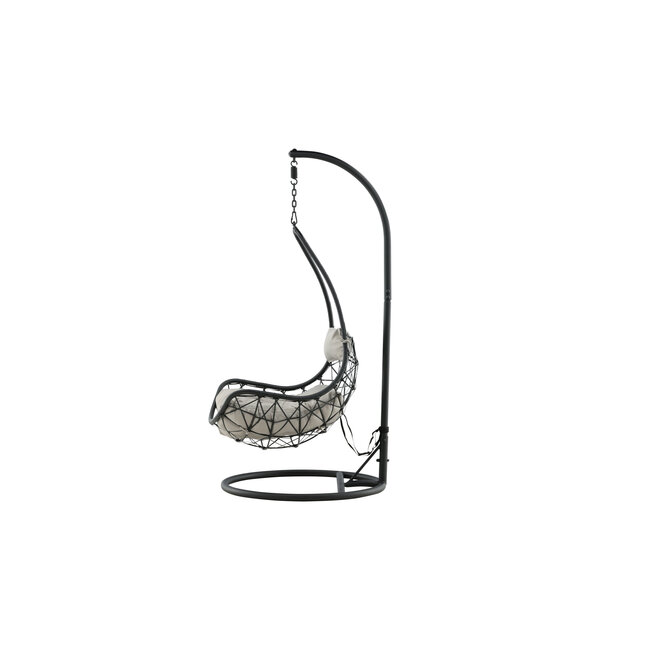 Gartenliege Vide Schwarz – Komfortable Outdoor-Sonnenliege aus Polyrattan und Schaumstoff, 95 × 196 cm, wetterfest