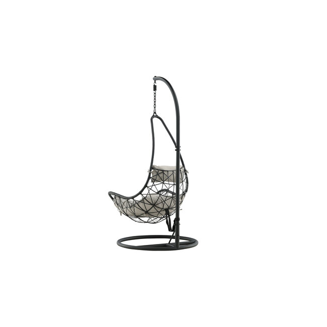 Gartenliege Vide Schwarz – Komfortable Outdoor-Sonnenliege aus Polyrattan und Schaumstoff, 95 × 196 cm, wetterfest
