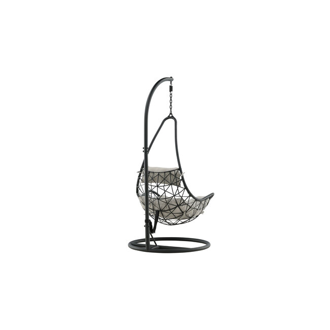 Gartenliege Vide Schwarz – Komfortable Outdoor-Sonnenliege aus Polyrattan und Schaumstoff, 95 × 196 cm, wetterfest