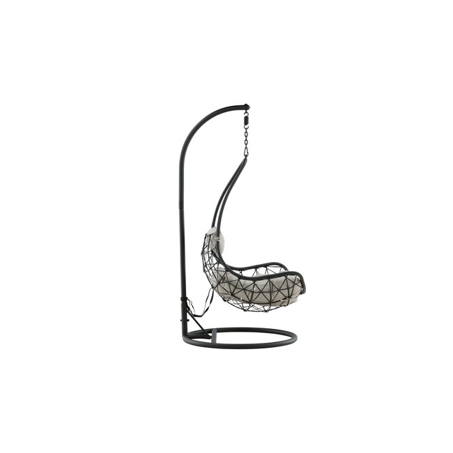 Gartenliege Vide Schwarz – Komfortable Outdoor-Sonnenliege aus Polyrattan und Schaumstoff, 95 × 196 cm, wetterfest