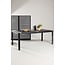 Gartentisch Togo Schwarz XL – Großer Outdoor-Tisch aus Aluminium und Teakholz, 100 × 200 × 75 cm, wetterfest