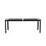 Gartentisch Togo Schwarz XL – Großer Outdoor-Tisch aus Aluminium und Teakholz, 100 × 200 × 75 cm, wetterfest