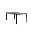 Gartentisch Togo Schwarz XL – Großer Outdoor-Tisch aus Aluminium und Teakholz, 100 × 200 × 75 cm, wetterfest