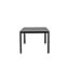 Gartentisch Togo Schwarz XL – Großer Outdoor-Tisch aus Aluminium und Teakholz, 100 × 200 × 75 cm, wetterfest