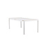 Gartentisch Togo Weiß XL – Großer Outdoor-Tisch aus Aluminium und Teakholz, 100 × 200 × 75 cm, wetterfest