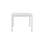 Gartentisch Togo Weiß – Hochwertiger Outdoor-Tisch aus Aluminium und Teakholz, 90 × 150 × 75 cm, wetterfest