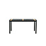 Gartentisch Togo Schwarz – Hochwertiger Outdoor-Tisch aus Aluminium und Teakholz, 90 × 150 × 75 cm, wetterfest