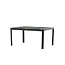 Gartentisch Togo Schwarz – Hochwertiger Outdoor-Tisch aus Aluminium und Teakholz, 90 × 150 × 75 cm, wetterfest