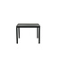 Gartentisch Togo Schwarz – Hochwertiger Outdoor-Tisch aus Aluminium und Teakholz, 90 × 150 × 75 cm, wetterfest