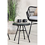 Balkonset Viga Schwarz – 3-tlg. Loungegruppe mit 2 Sesseln und rundem Glastisch für Balkon und Terrasse