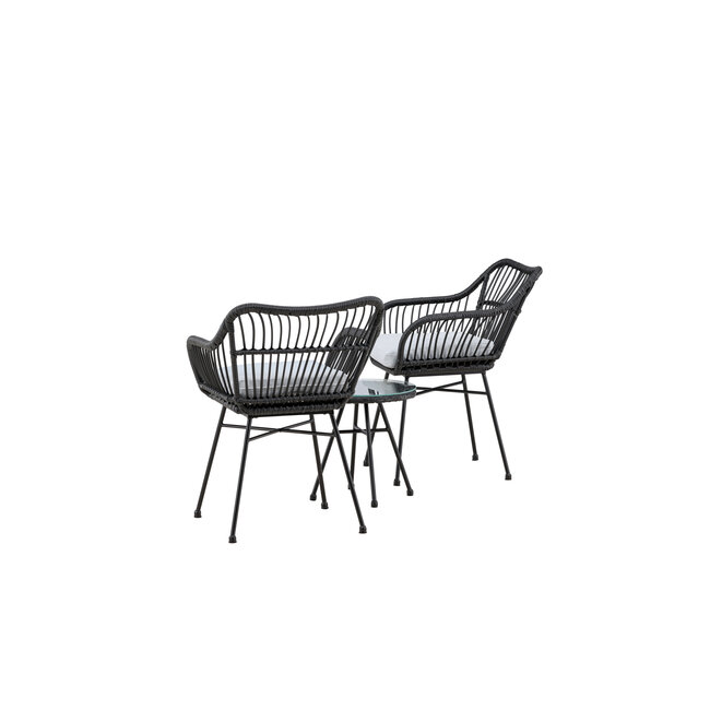 Lounge-Set Viga Schwarz – Moderne Outdoor-Lounge