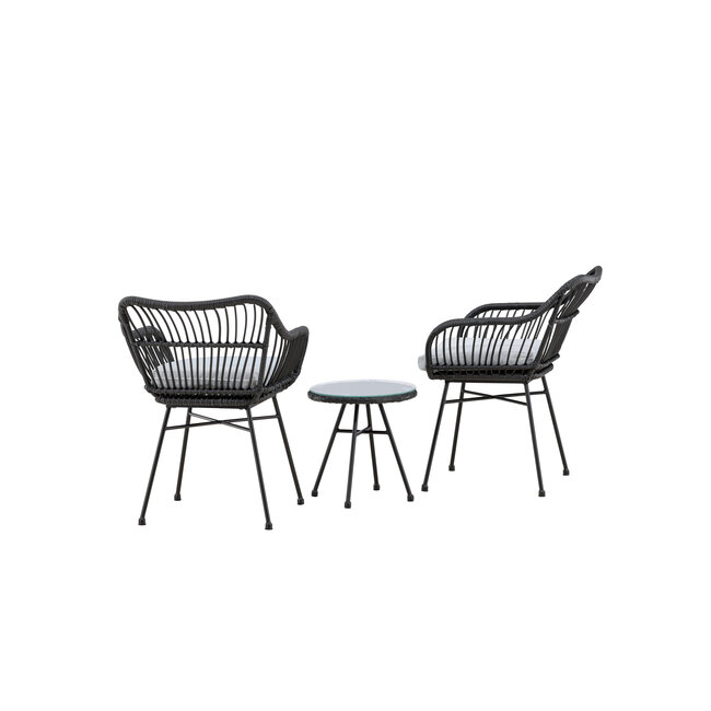 Lounge-Set Viga Schwarz – Moderne Outdoor-Lounge