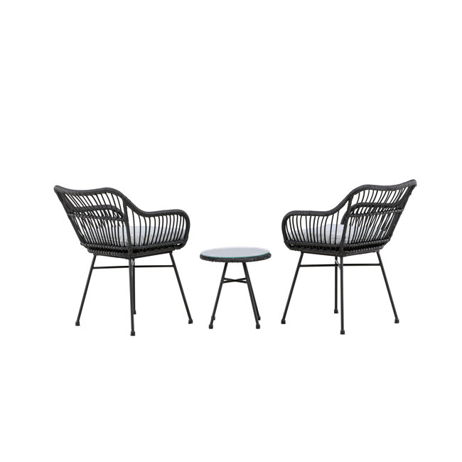 Lounge-Set Viga Schwarz – Moderne Outdoor-Lounge
