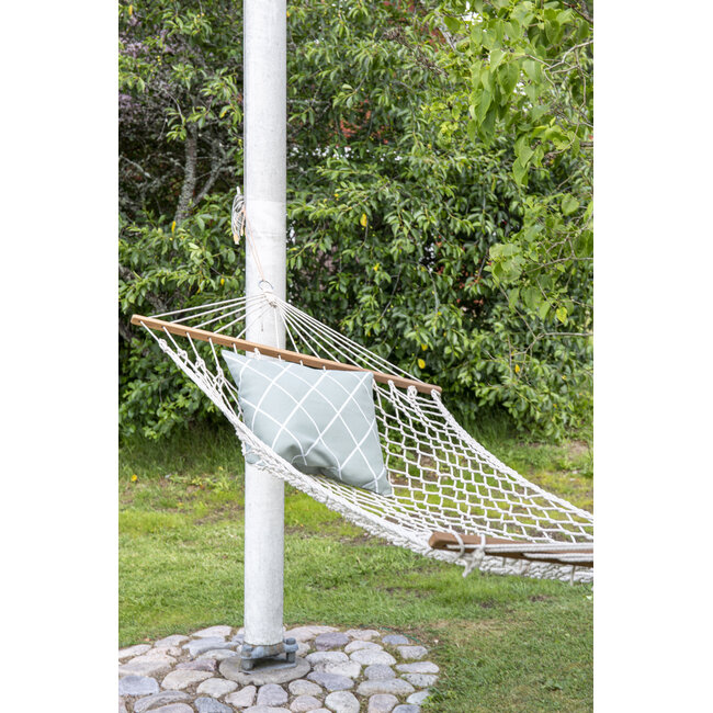 Hängematte Ubud Cremeweiß – Klassische Netz-Hängematte 200×100 cm aus 100% Baumwolle