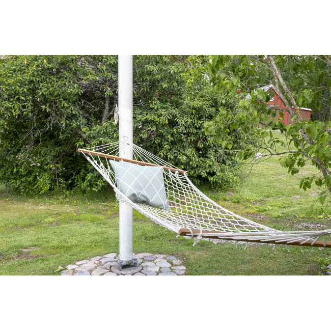 Hängematte Ubud Cremeweiß – Klassische Netz-Hängematte 200×100 cm aus 100% Baumwolle