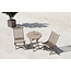 Café-Set Kenya Whitewash – Runder Teak-Tisch Ø70 cm & 2 Stühle für Balkon & Garten